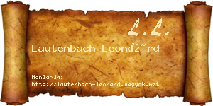 Lautenbach Leonárd névjegykártya